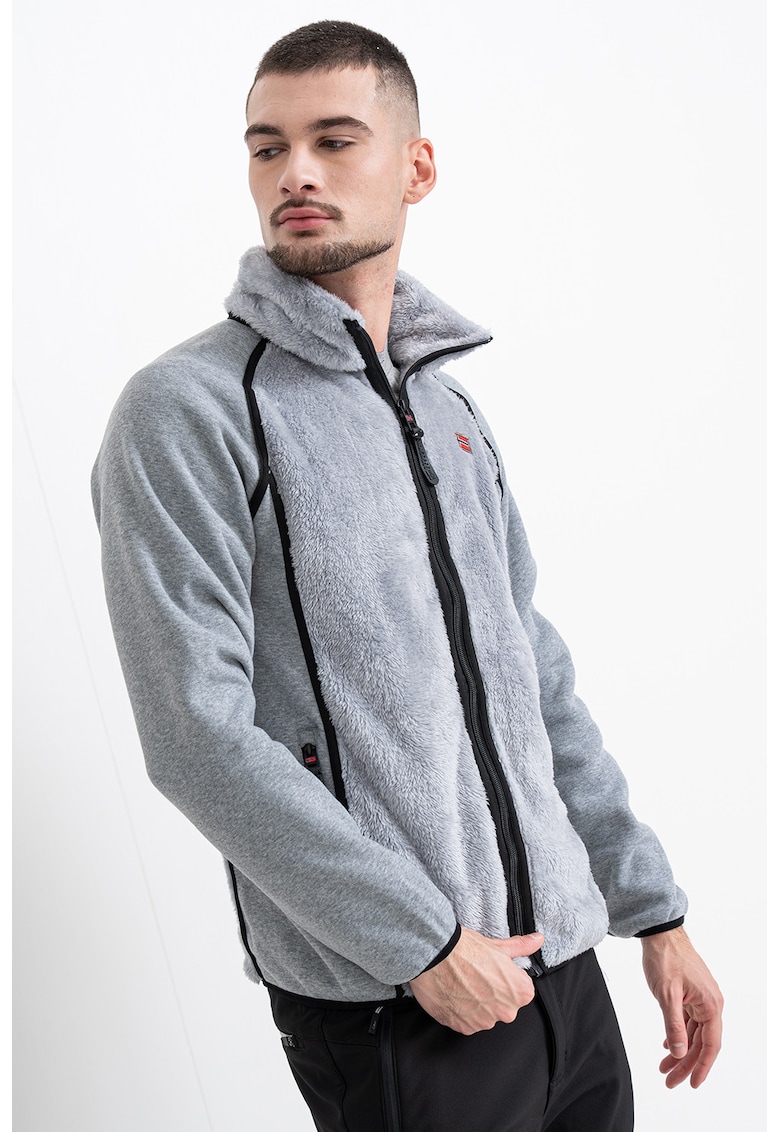 Bluza de trening cu fermoar Titanoz - Gri deschis