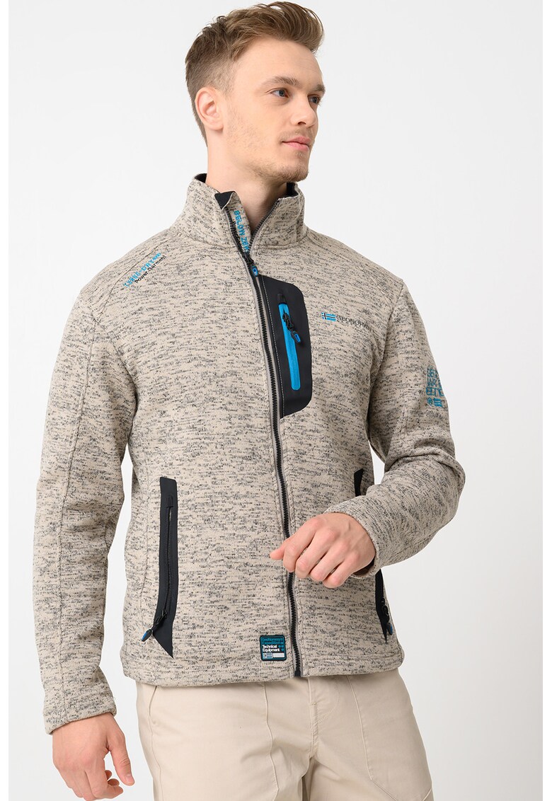 Bluza de trening cu fermoar Trampoline - Gri melange