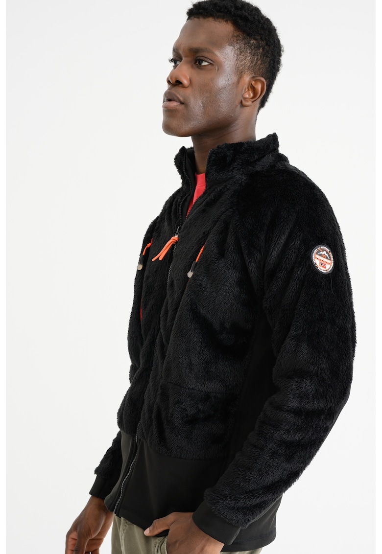 Bluza de trening pufoasa cu fermoar si buzunare Uliste