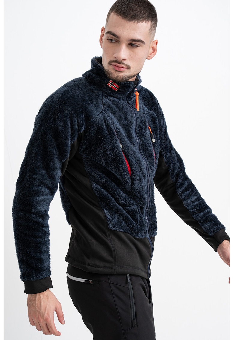 Bluza de trening pufoasa cu fermoar si buzunare Uliste