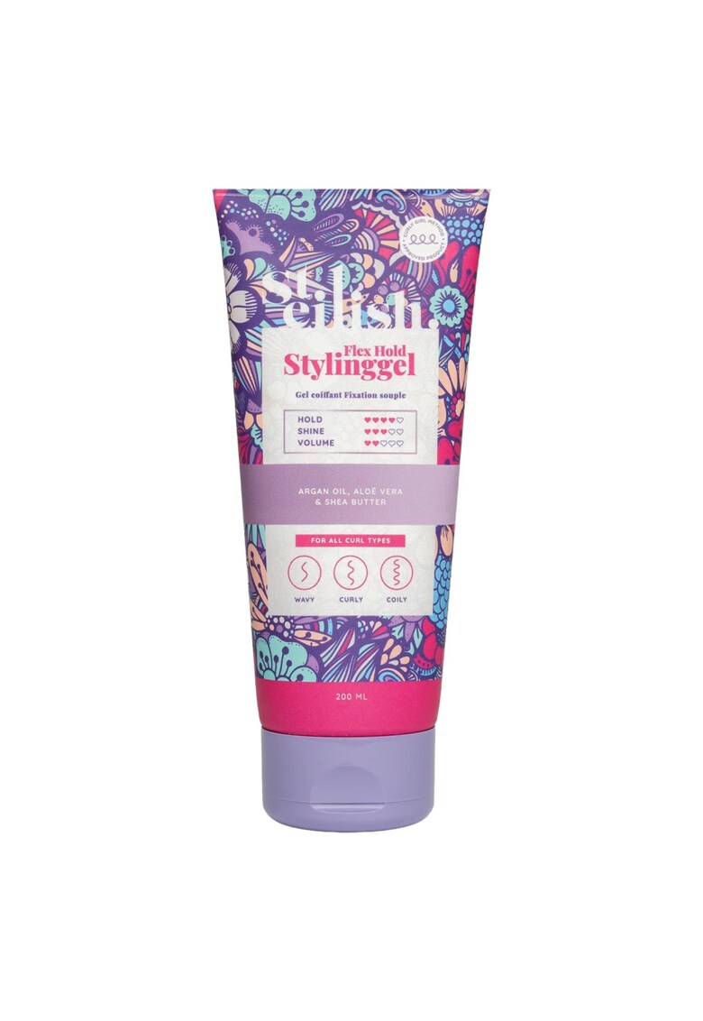 Gel cu fixare medie pentru parul cret - Flex Hold - 200 ml