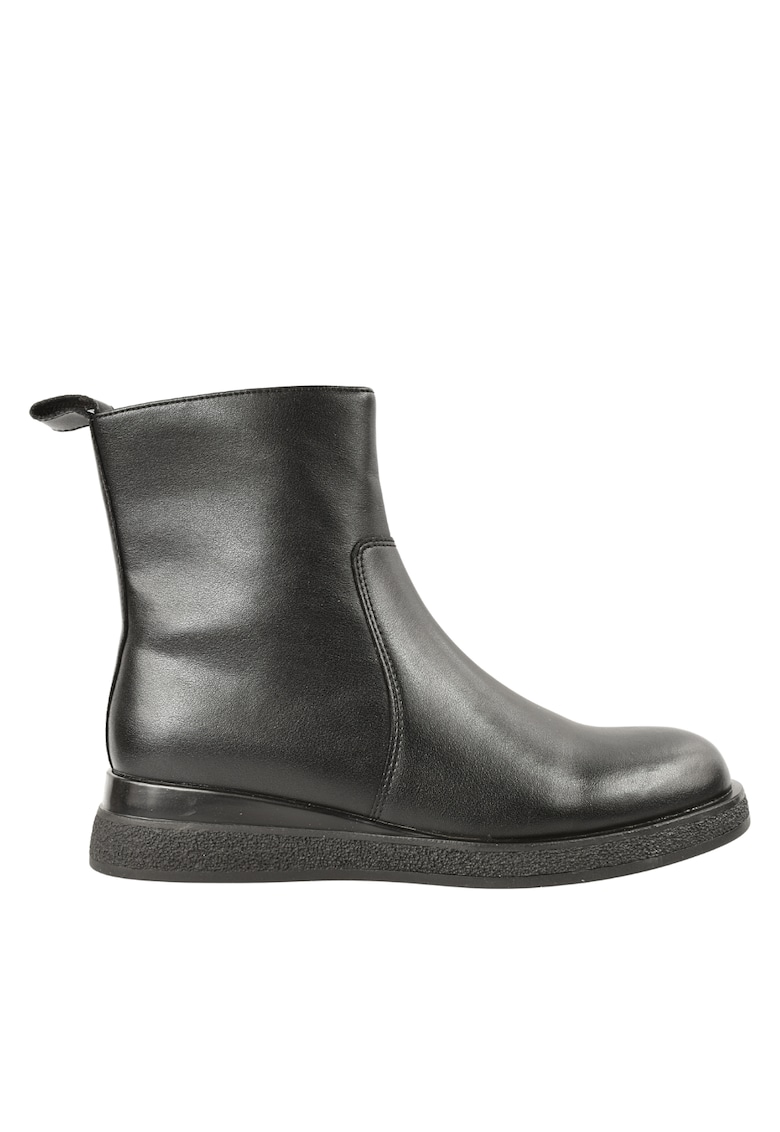 Ghete casual - dama - DL70036 negru - piele naturala - Negru