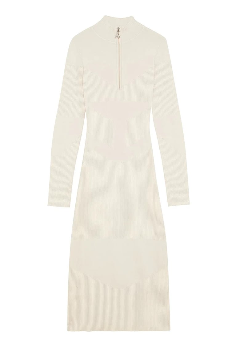 Rochie din tricot cu guler inalt