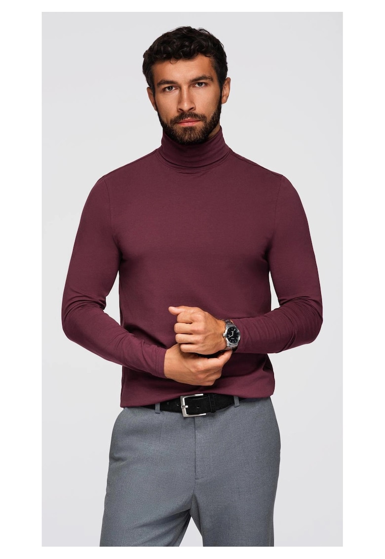 Pulover cu guler inalt si maneci lungi OM-LSCL-0130