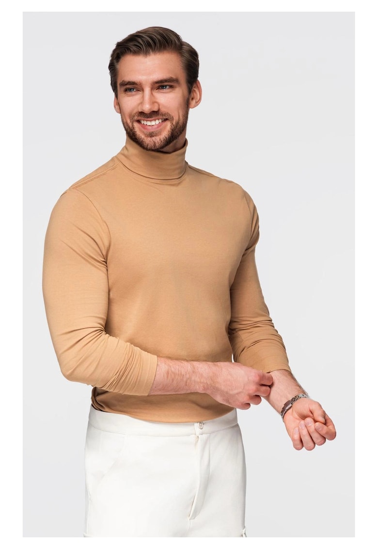 Pulover cu guler inalt si maneci lungi OM-LSCL-0130