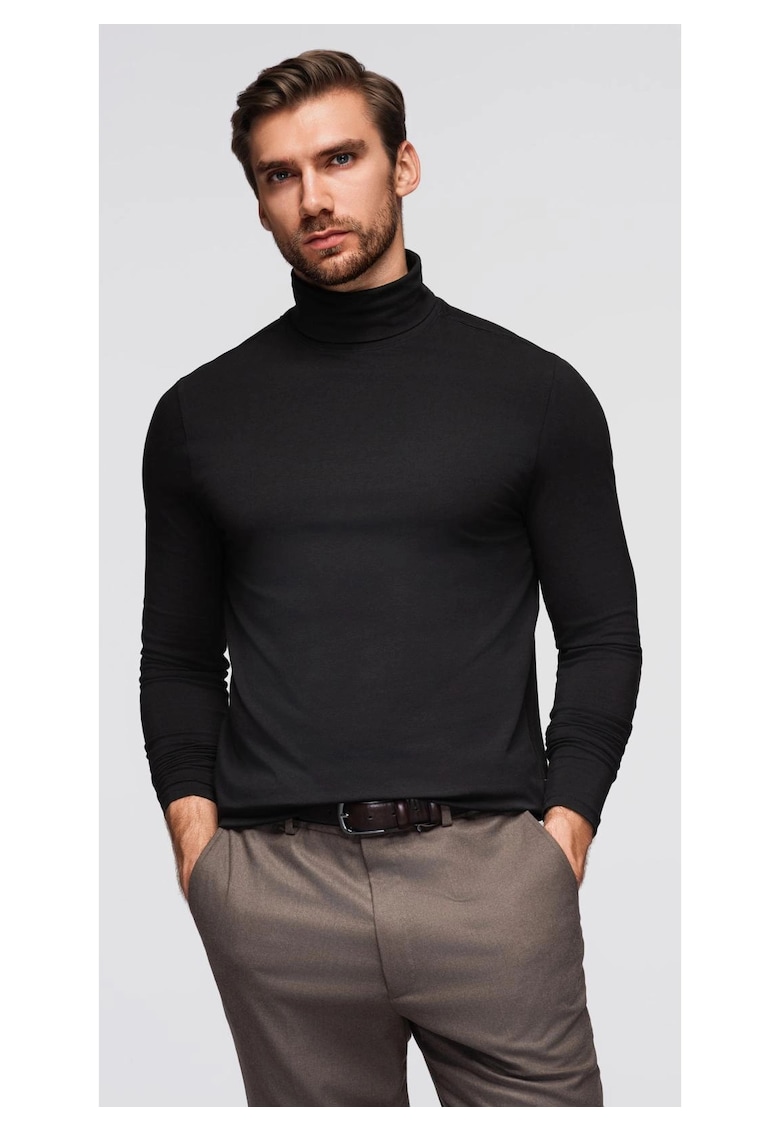 Pulover cu guler inalt si maneci lungi OM-LSCL-0130