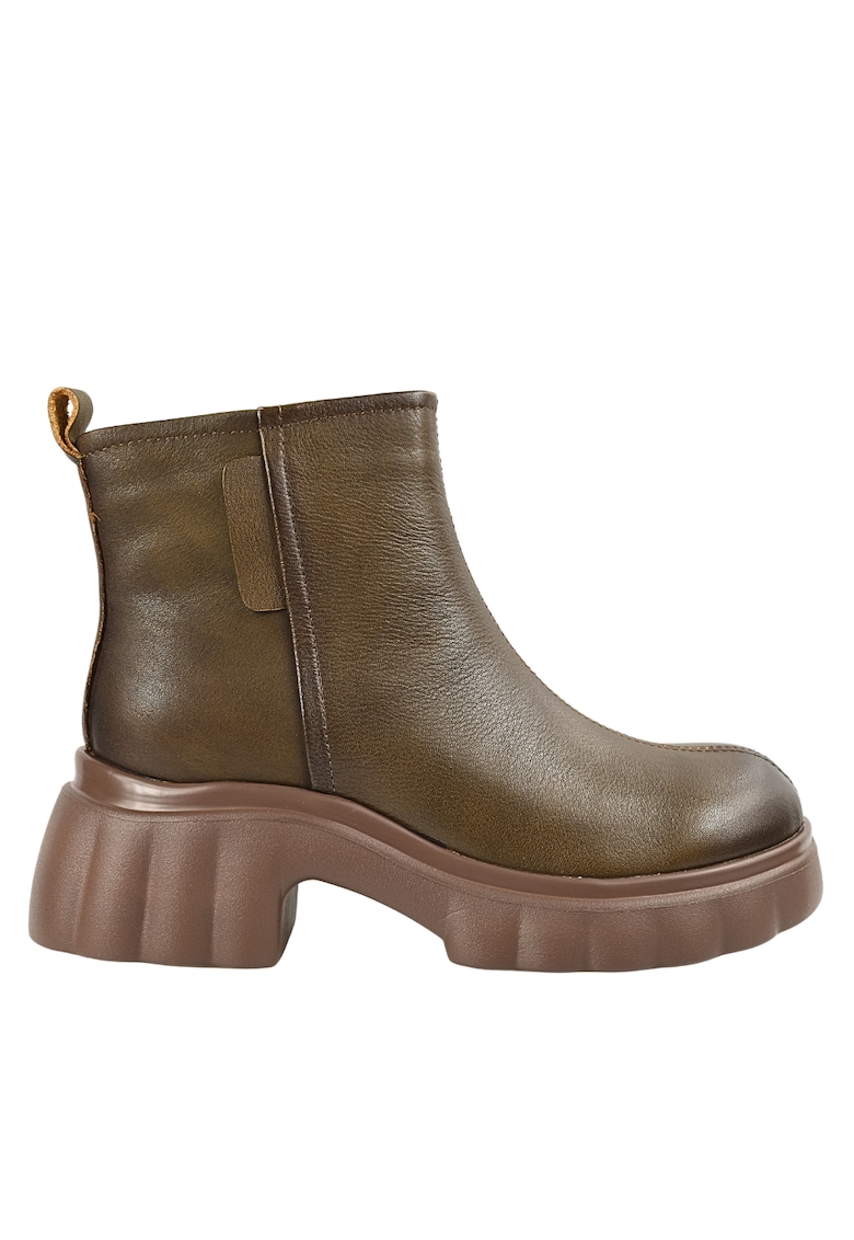 Ghete casual - dama - 82620 maro - piele naturala - Maro - Piele naturala