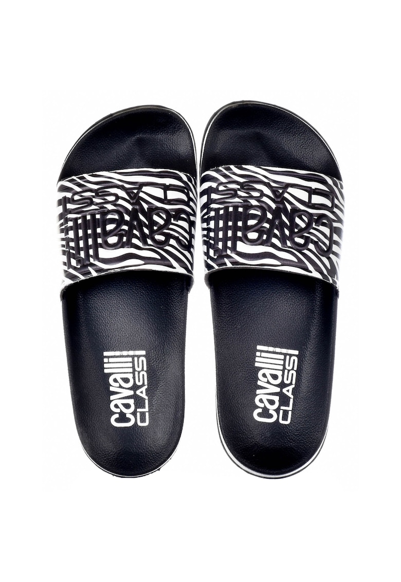 Slapi barbati - negru/zebra - 36/37