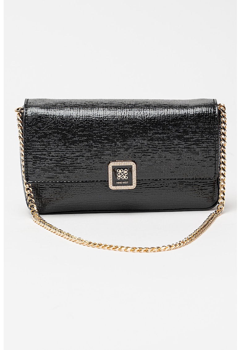 Geanta-plic de piele ecologica cu aspect lacuit