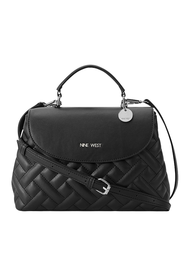 Geanta matlasata de piele ecologica cu bareta de umar