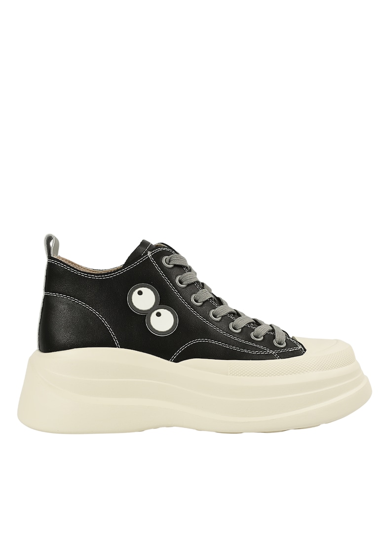 Pantofi sport - dama - KM 3817 negru - piele naturala - Negru