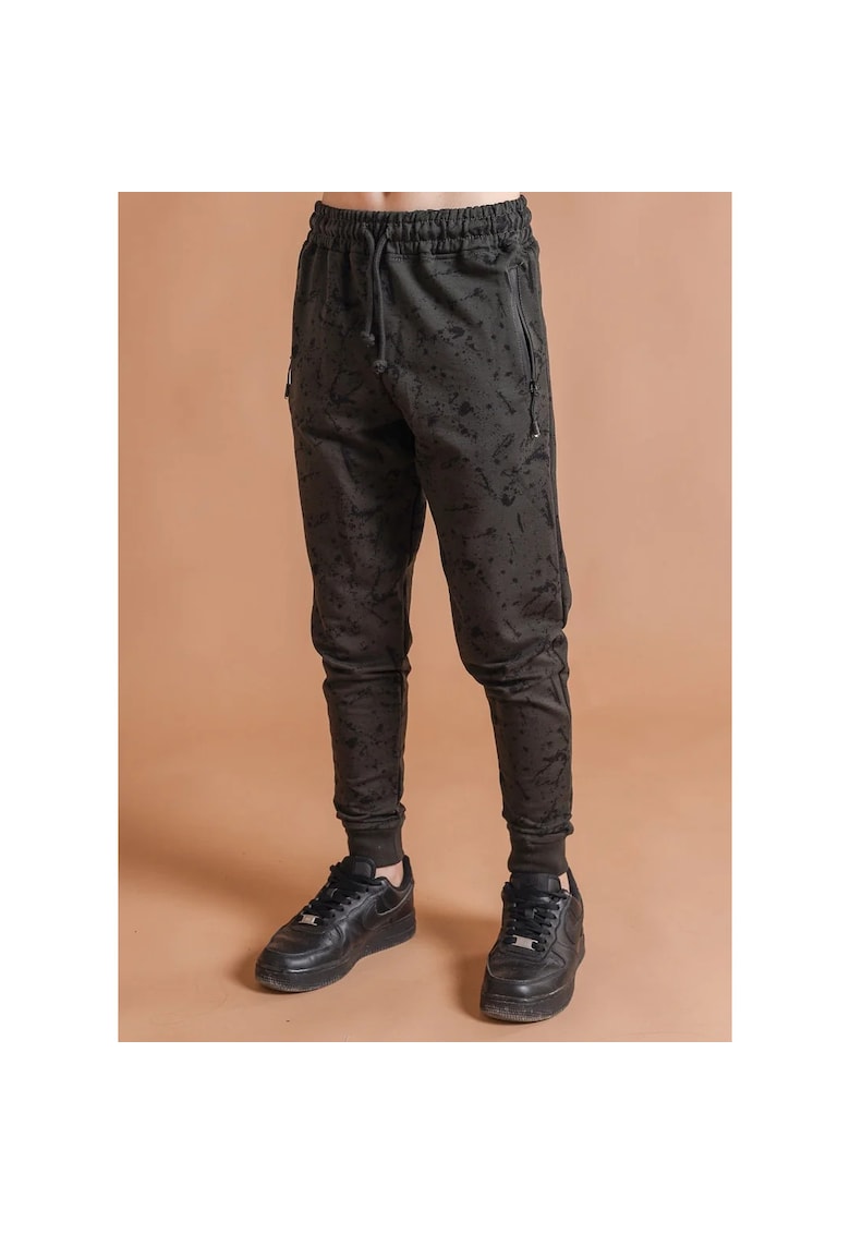 Pantaloni sport din bumbac - cu buzunare - pentru baieti - 8-9
