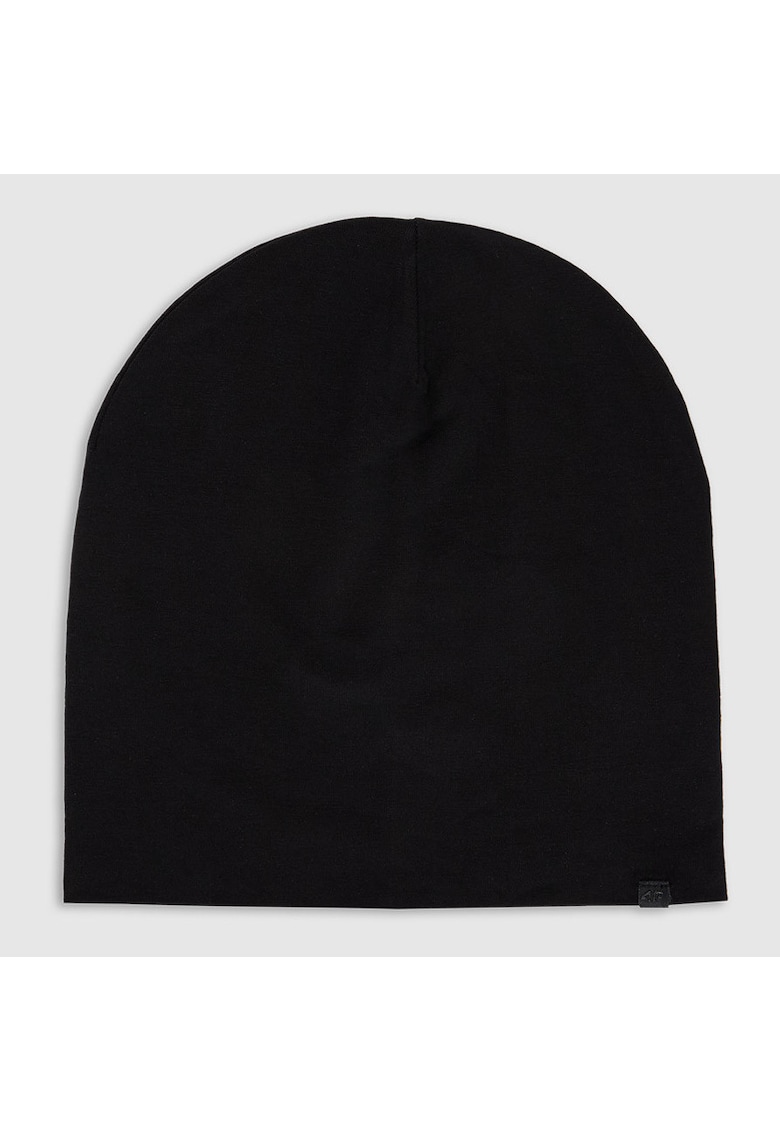 Caciula Beanie Unisex Neagra Intensa 95% Bumbac - Sportstyle - Brand