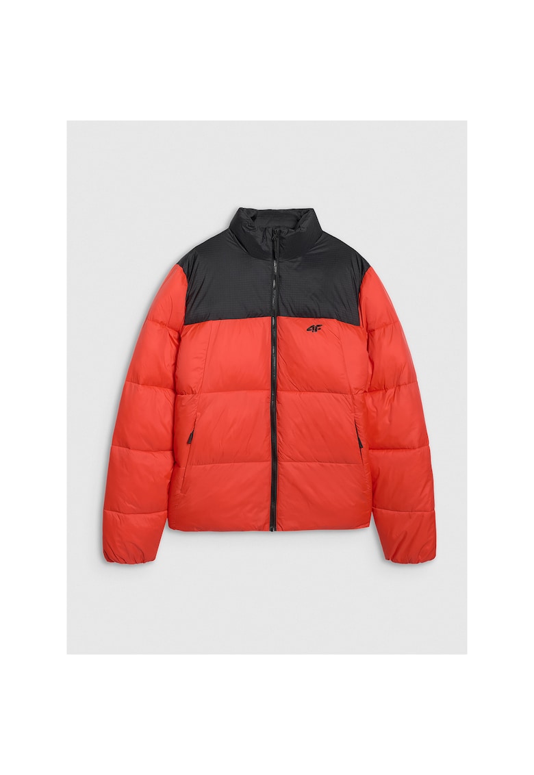4f Geaca Puf Barbati Rosie - Multi Active Outdoor - AW25 - Rezistenta la Vant si Apa - Confortabila si Calduroasa