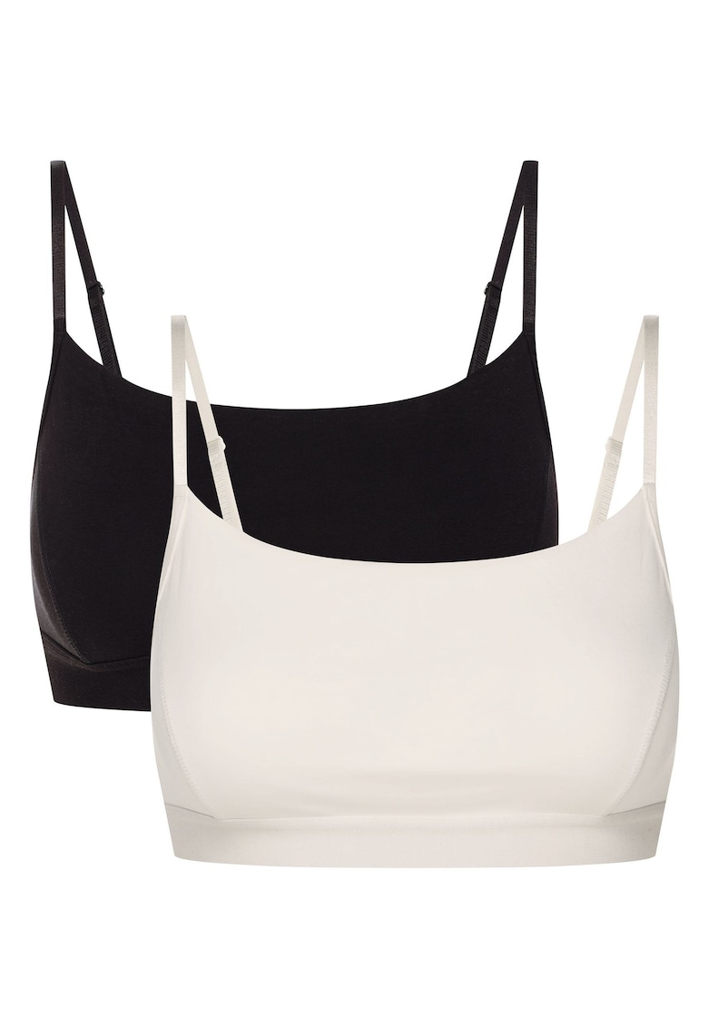 Set de 2 Sutien tipul top League Bloovii Alb crem - negru