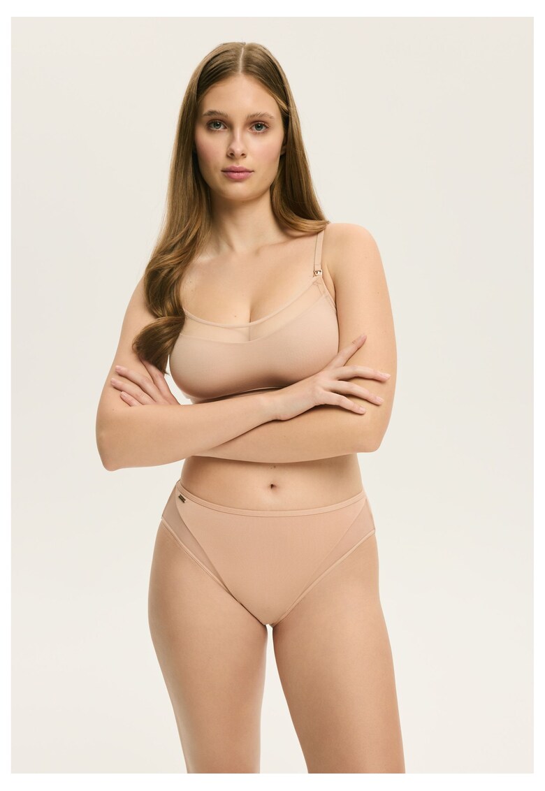 Chiloti dama cu talie inalta Bej Blissy