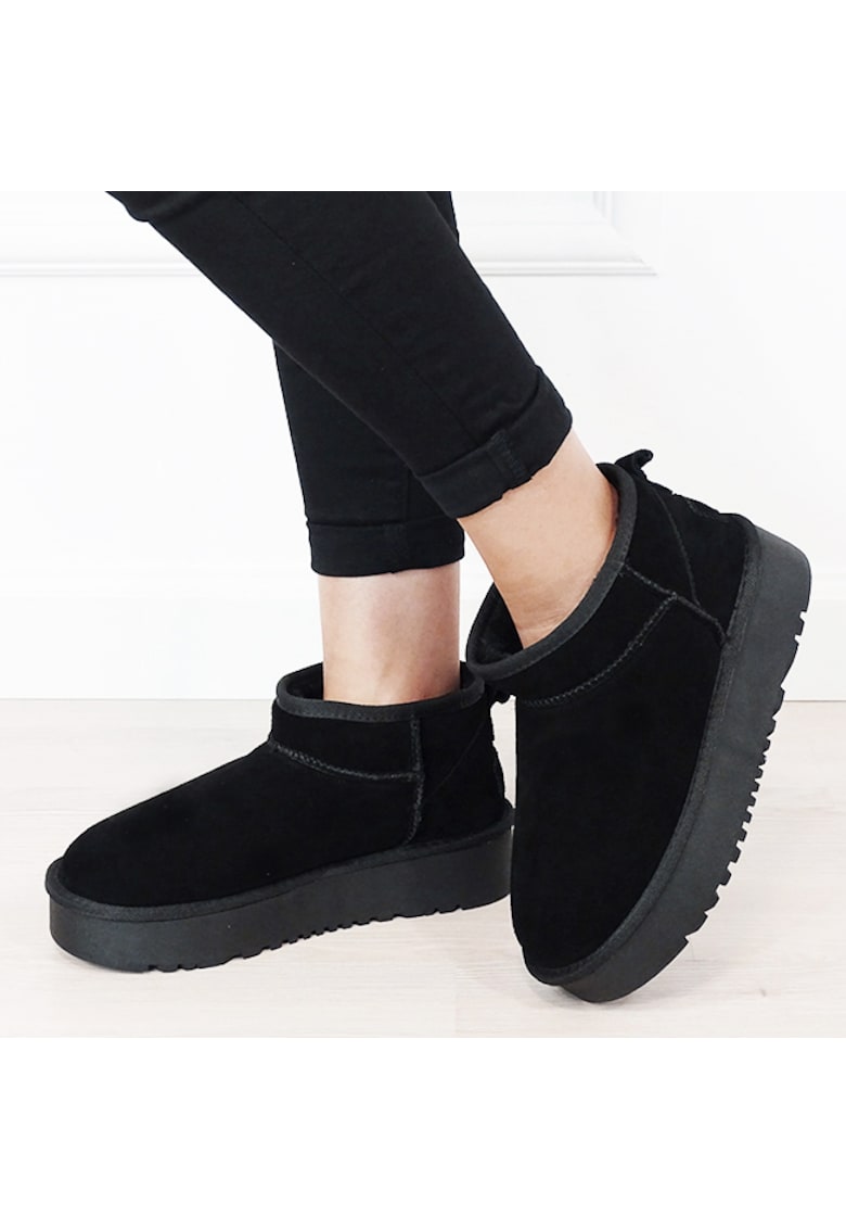 Ghete negre din piele naturala NN604 116 18309