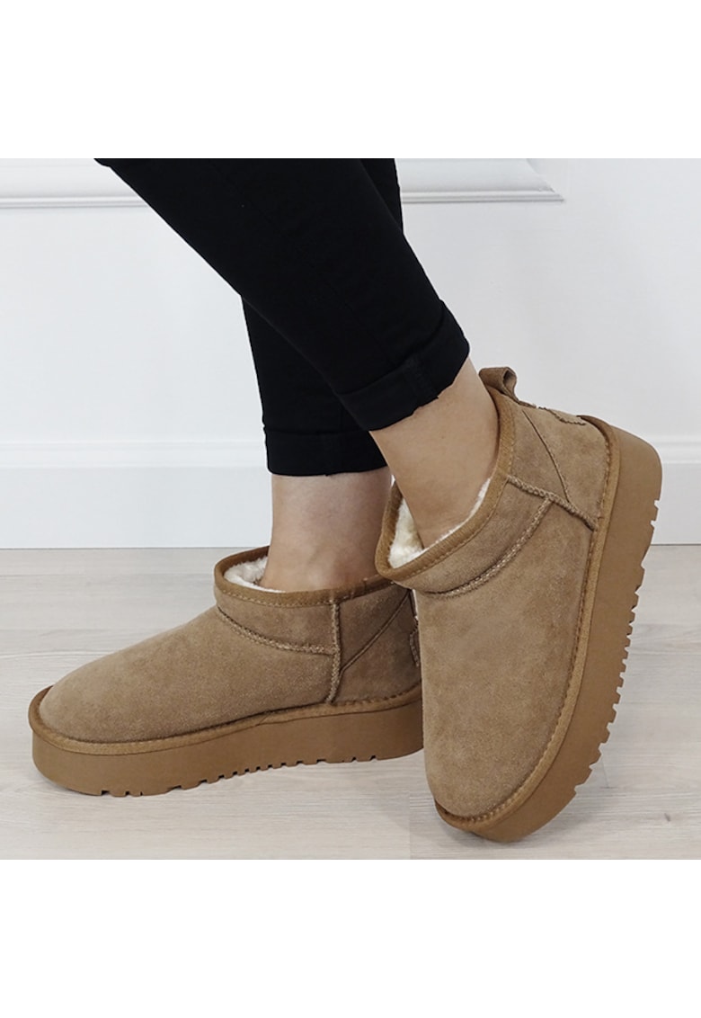 Ghete camel din piele naturala NN604 116 18321