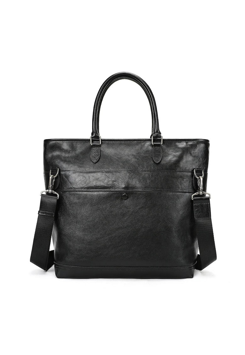 Geanta piele laptop dama 15 inch Criss Busy Lady & Gentleman negru