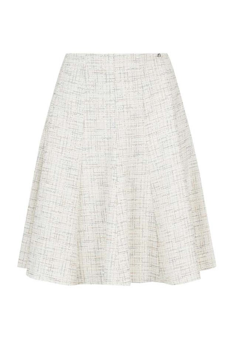 Fusta din tweed cu paiete aplicate