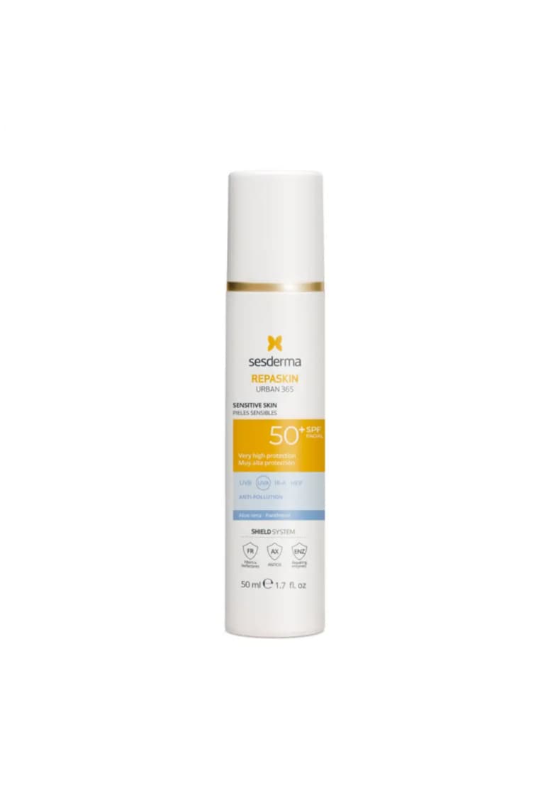 Potectie solara SPF50+ REPASKIN URBAN 365 Piele Sensibila - textura lejera si absorbtie rapida - 50ml