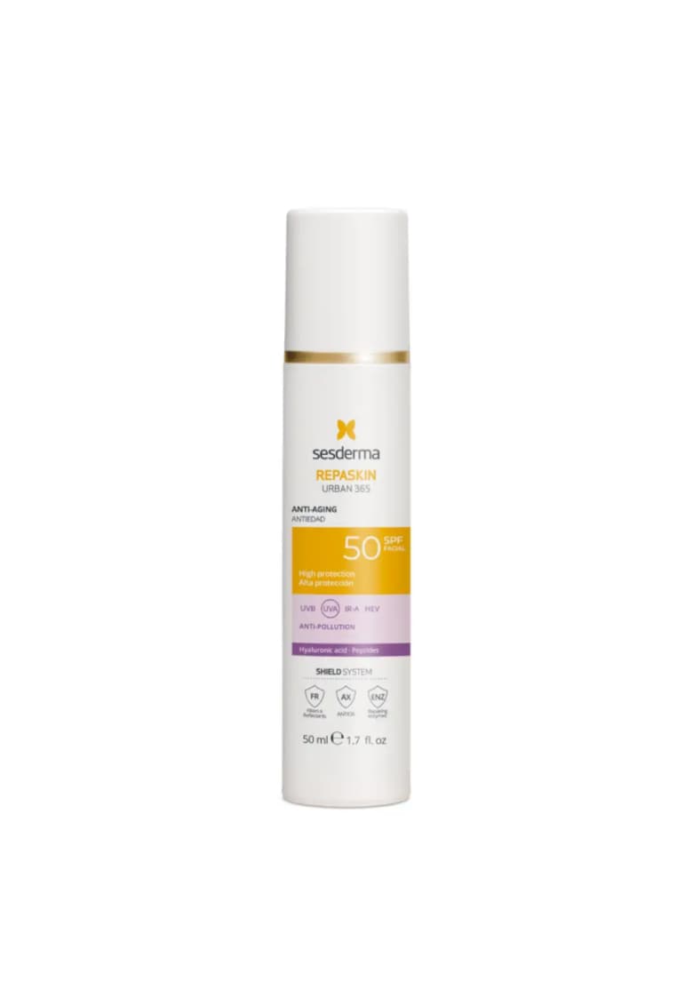 REPASKIN URBAN 365 Anti-Aging SPF50 - protectie ridicata UVA/UVB/IR & lumina albastra - textura usoara si absorbtie rapida - 50ml