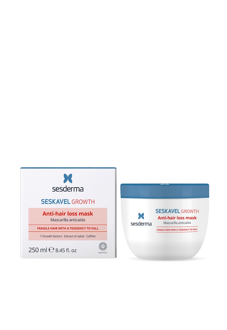 Masca impotriva caderii parului SESKAVEL Growth - stimuleaza cresterea firelor de par - protejeaza si regenereaza parul slabit - intareste firul si adauga volum - 250ml