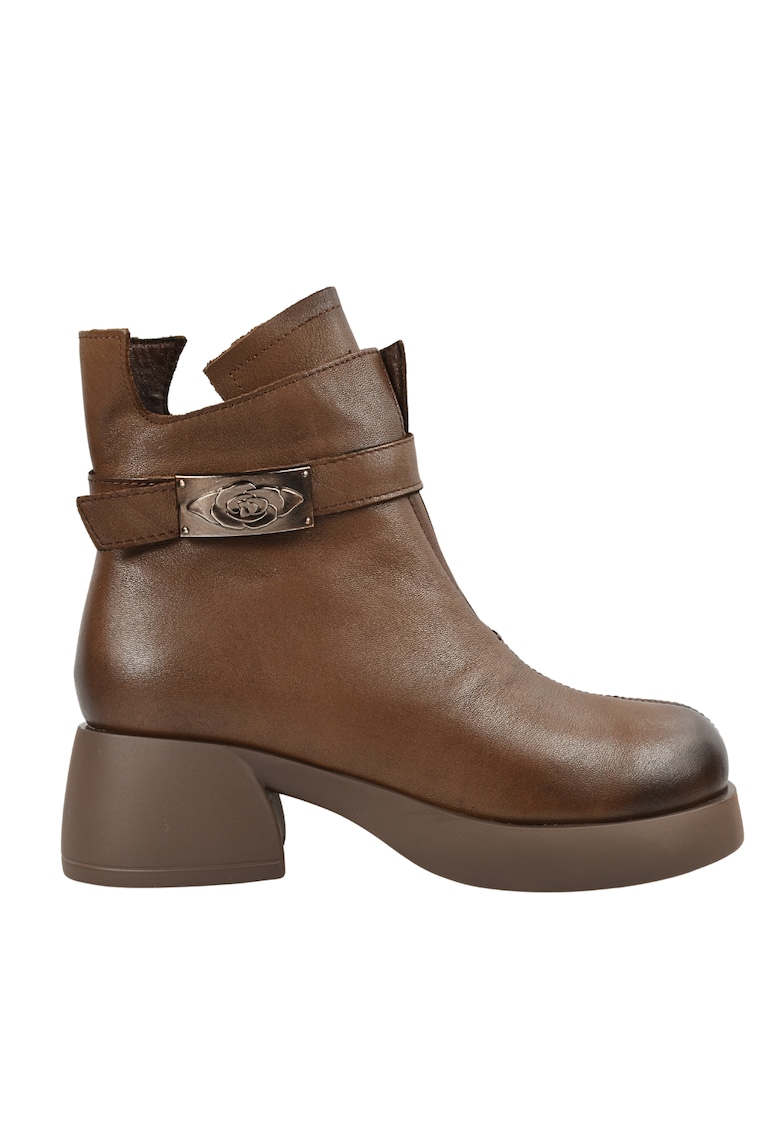 Ghete casual - dama - 23273 maro - piele naturala