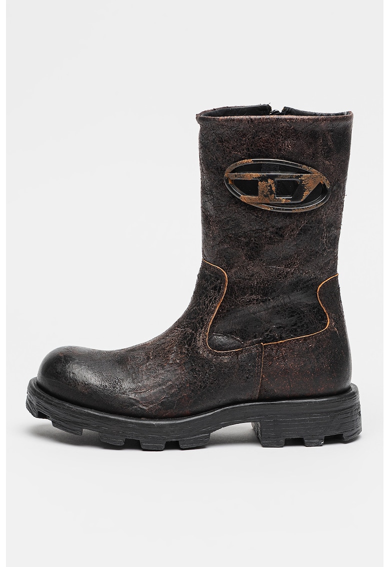 Cizme mid-calf din piele Hammer