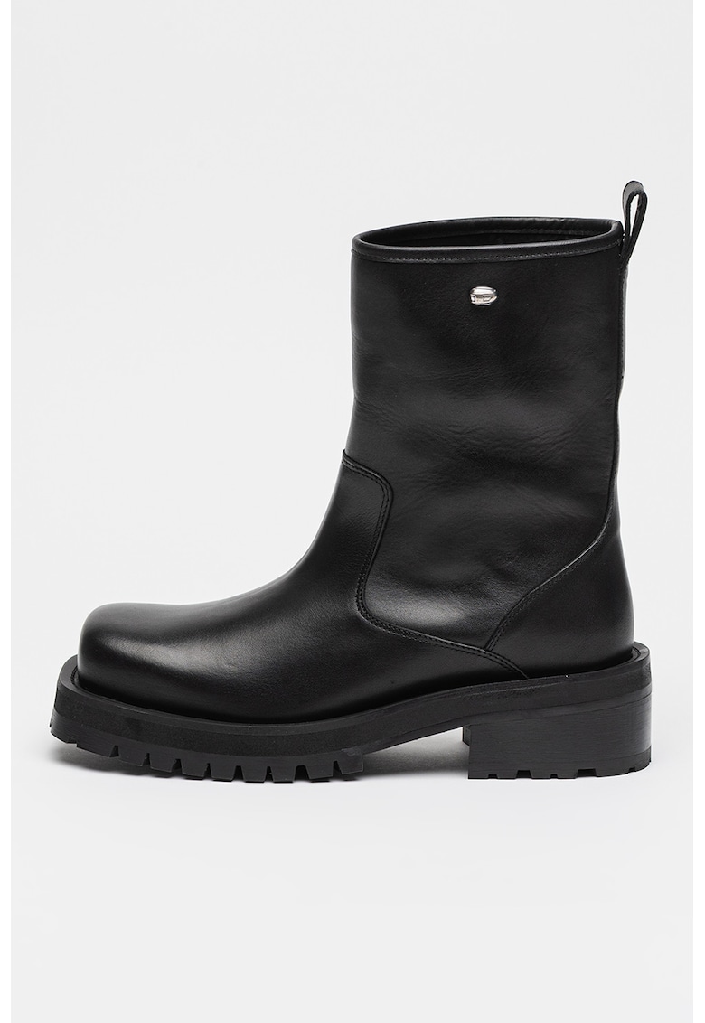 Bocanci din piele Texan - Negru