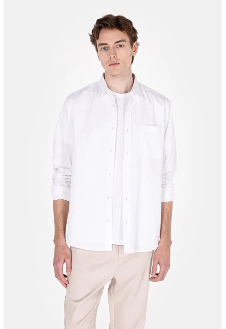 Colins Camasa barbati - alb - Regular Fit - bumbac
