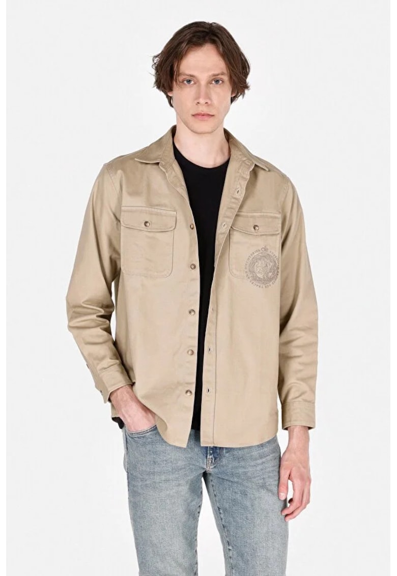 Colins Camasa barbati bej - bumbac - confort fit - L
