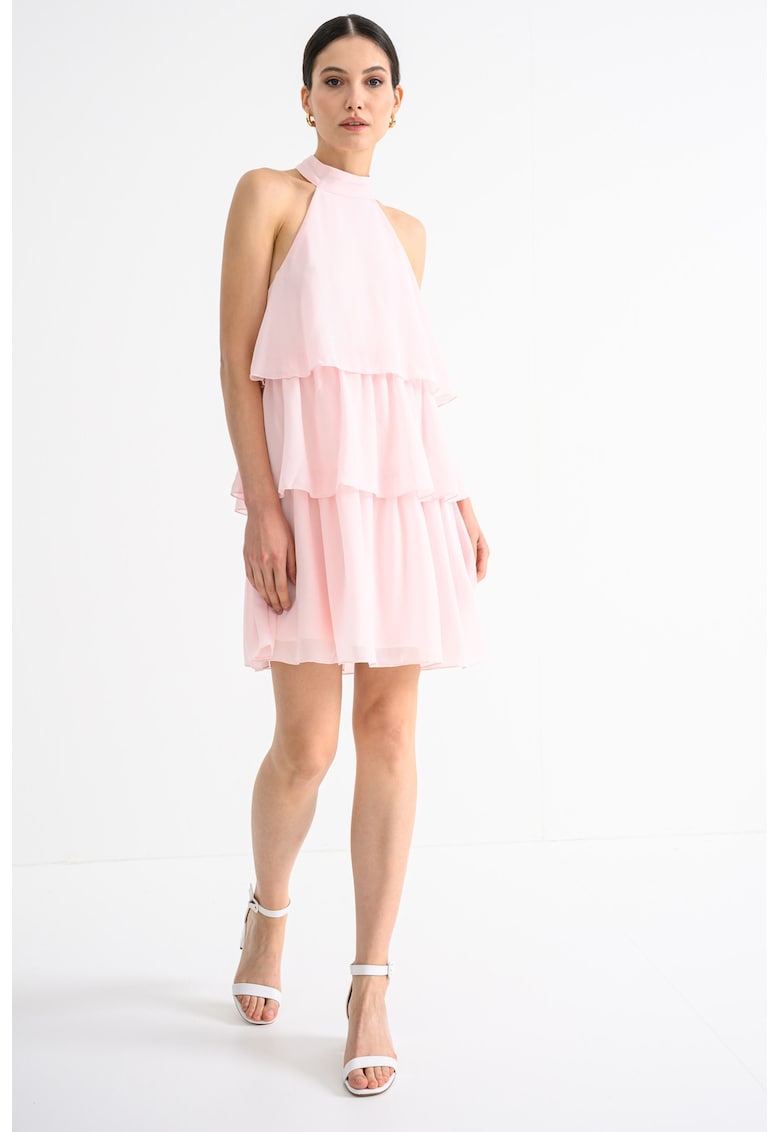 Rochie halter stratificata