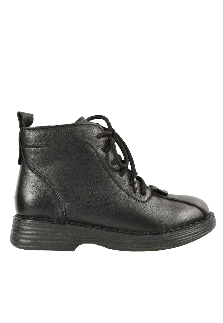 Ghete casual - dama - 3760 negru - piele naturala - Negru