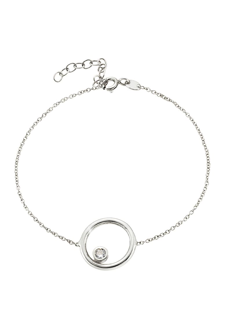 Bratara din argint cu talisman decorat cu cristal