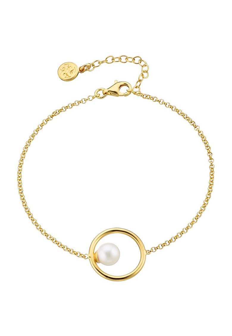Bratara placata cu aur de 18K si decorata cu perla sintetica