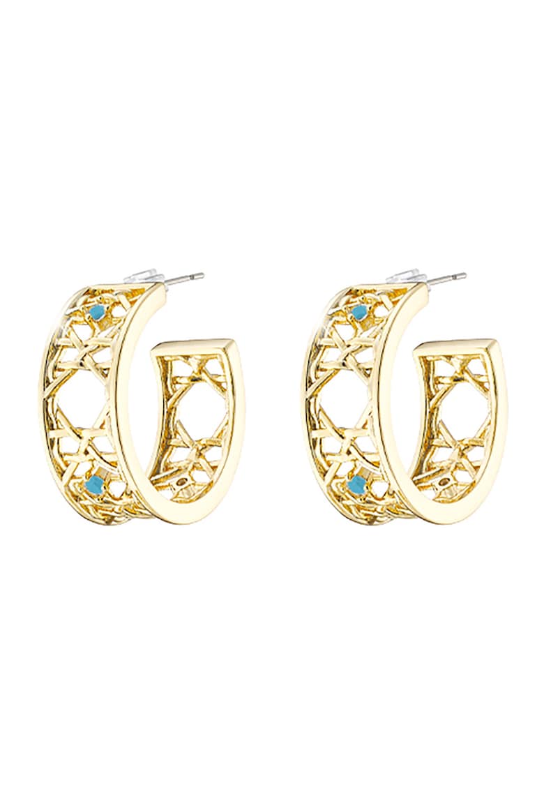 Cercei rotunzi din aur de 18K