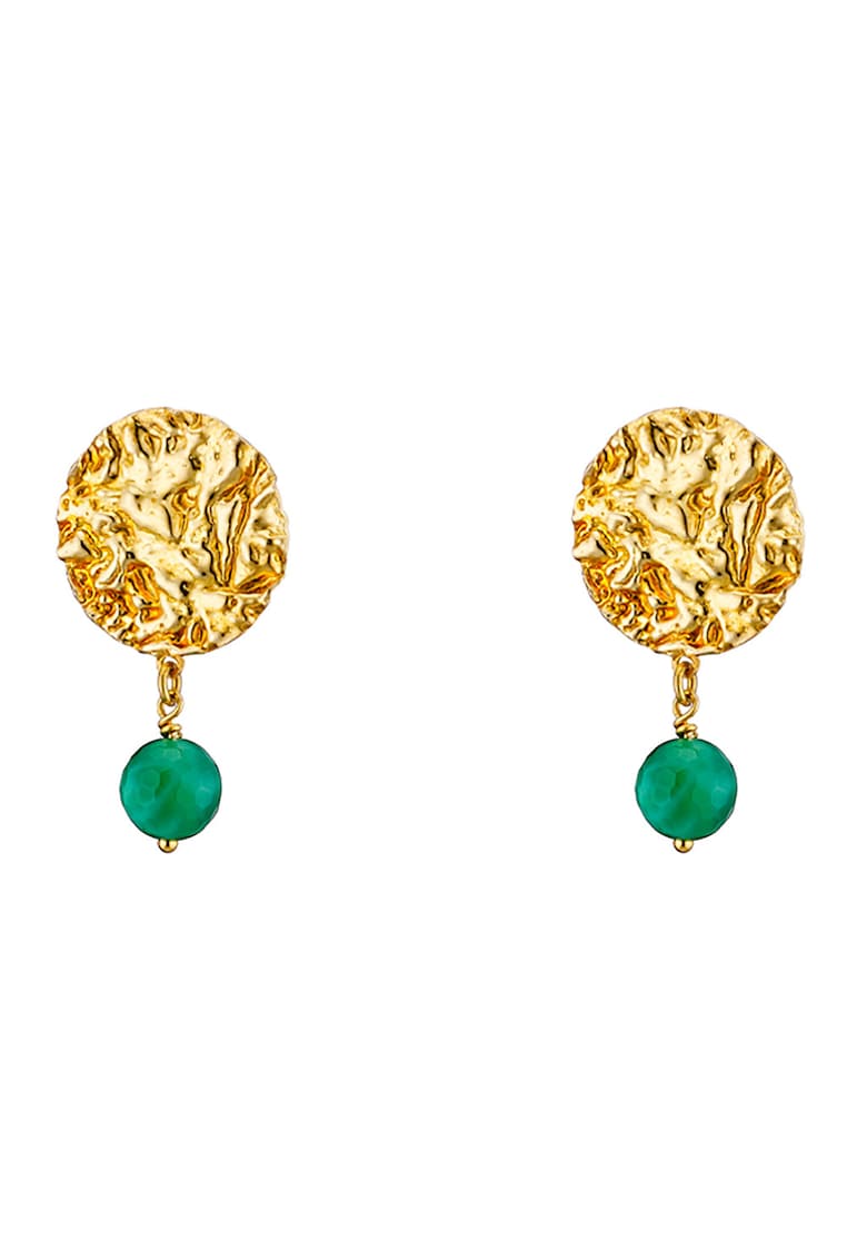 Cercei din argint decorati cu agat Earth Cercei din argint decorati cu agat Earth