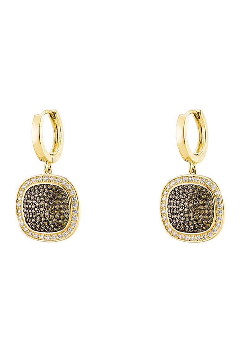 Cercei din aur de 18K cu zirconia