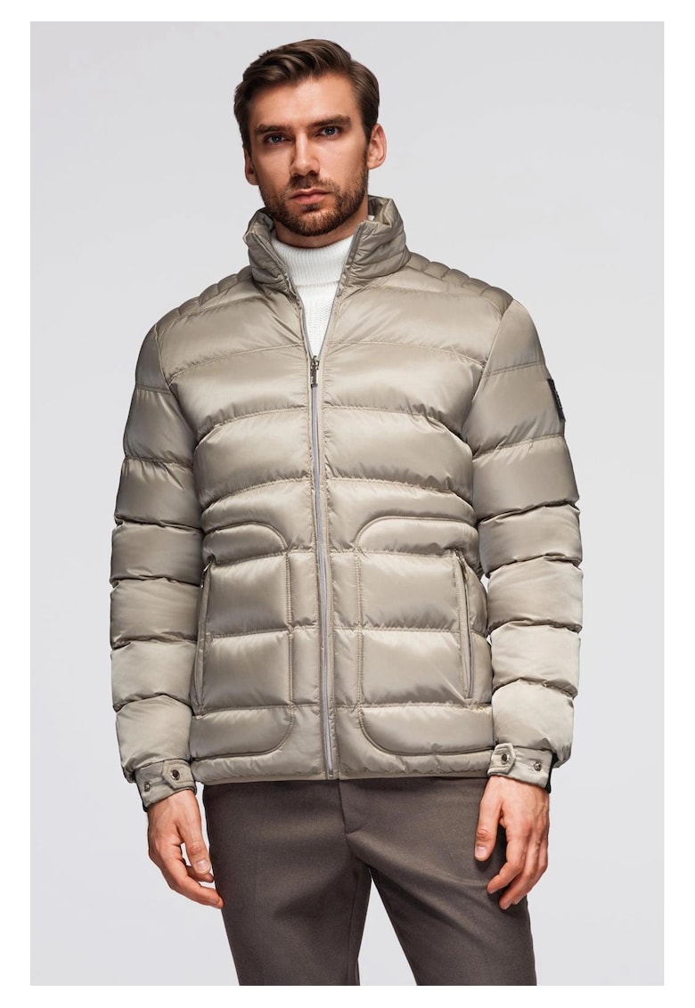 Jacheta matlasata lucioasă cu guler înalt OM-JALP-0218