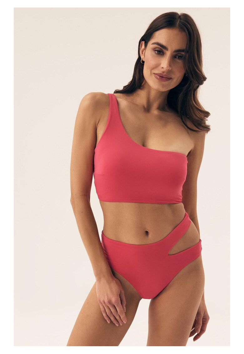 Chiloti bikini cu talie inalta Roz aprins Firenze