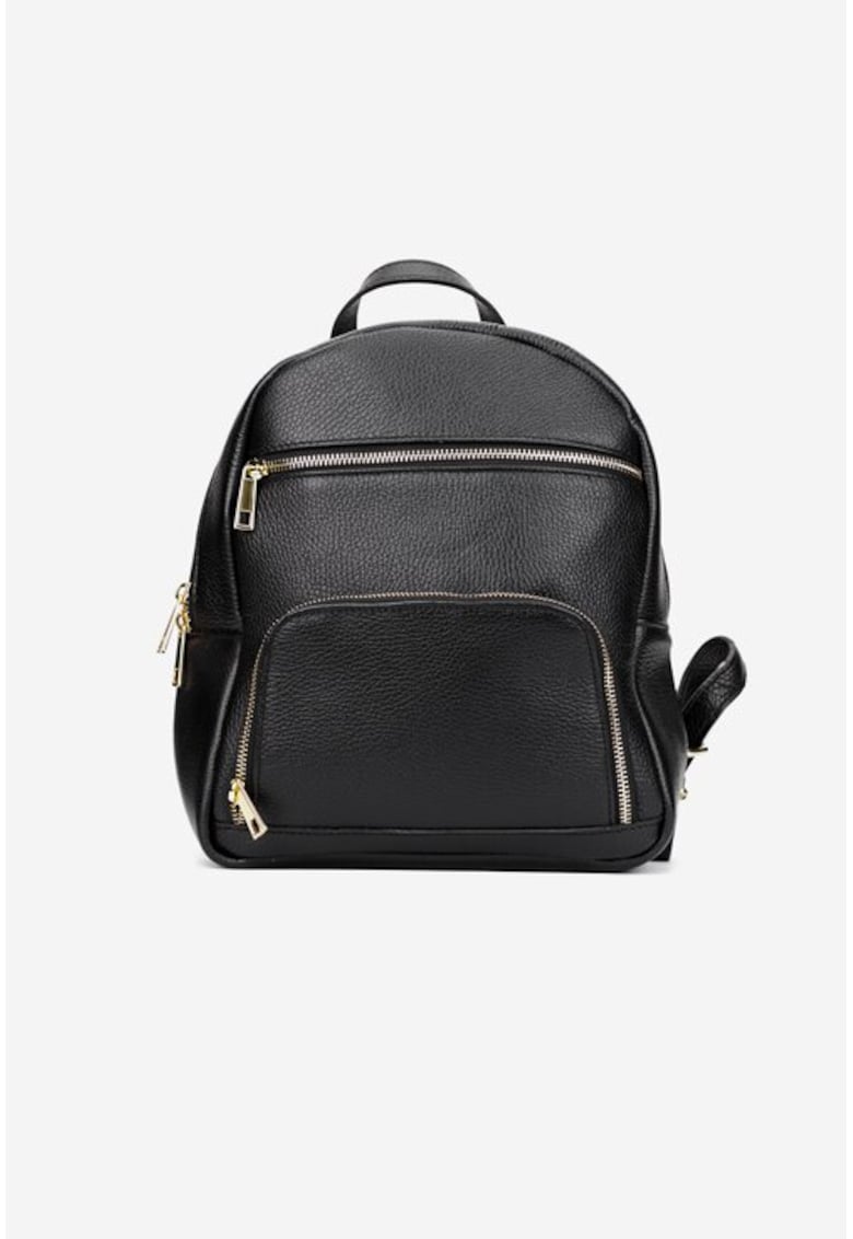 Rucsac dama negru din piele texturata