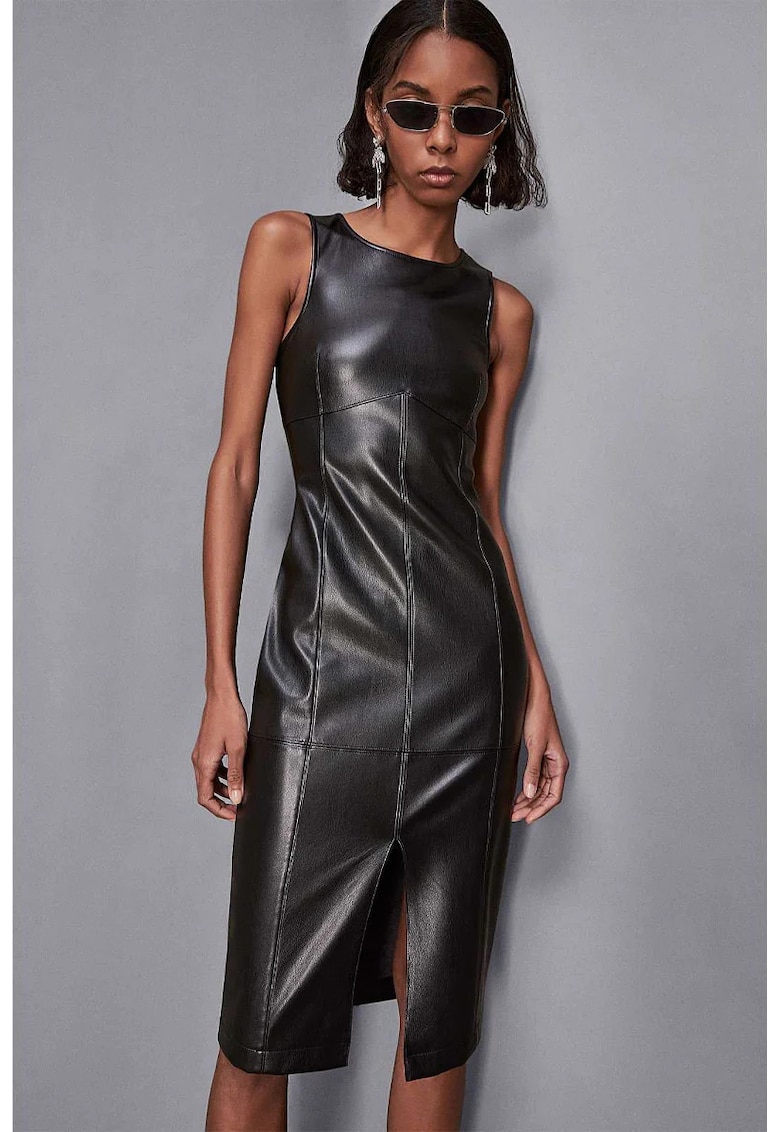 Rochie midi - fara maneci - Negru