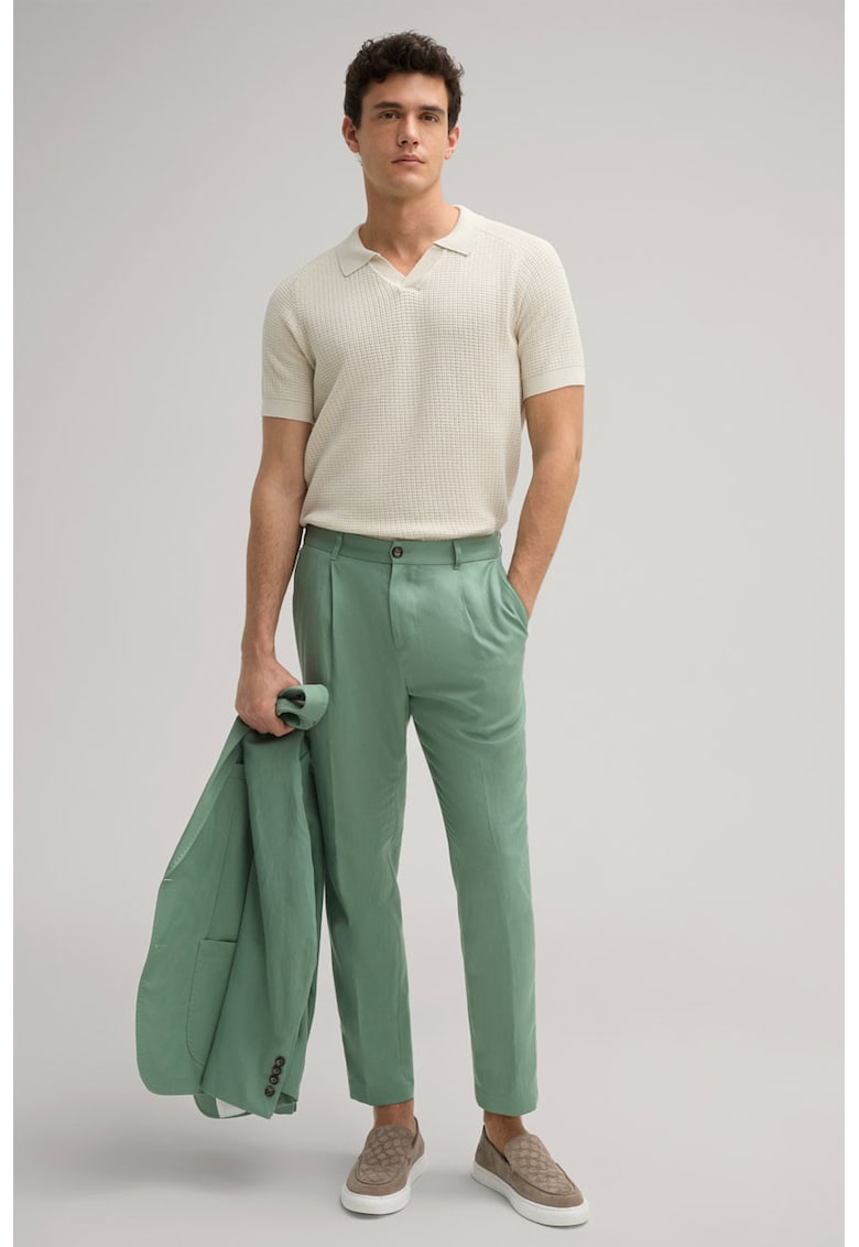 Pantaloni cu elastic in talie cu buzunare laterale - Verde