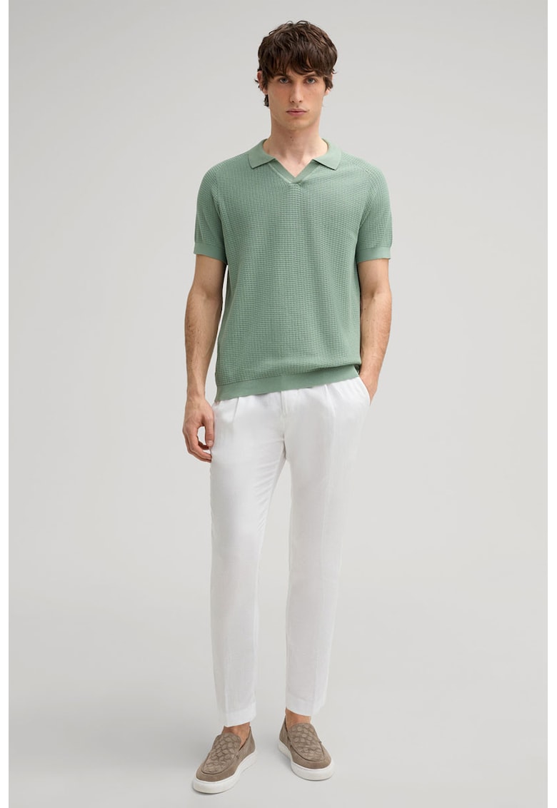 Pantaloni cu elastic in talie cu buzunare laterale - Alb