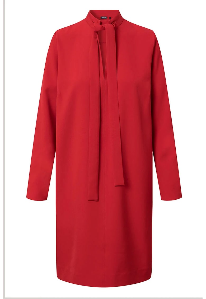 Rochie midi cu guler scurt cu funda din panglici Rochie midi cu guler scurt cu funda din panglici