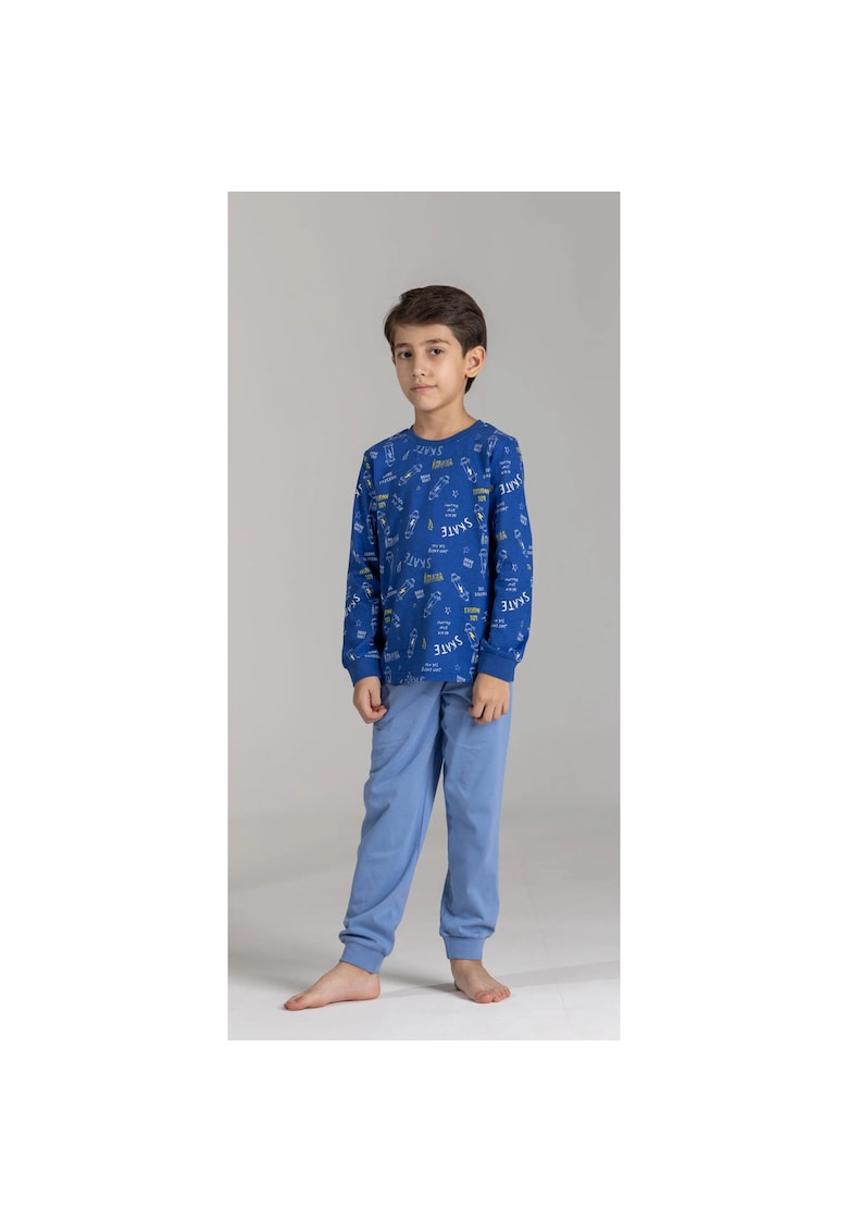 Pijamale din bumbac - cu imprimeu - pentru baieti