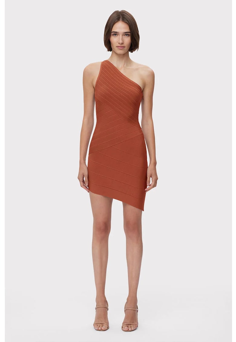 Rochie mini asimetrica cu decolteu pe un umar