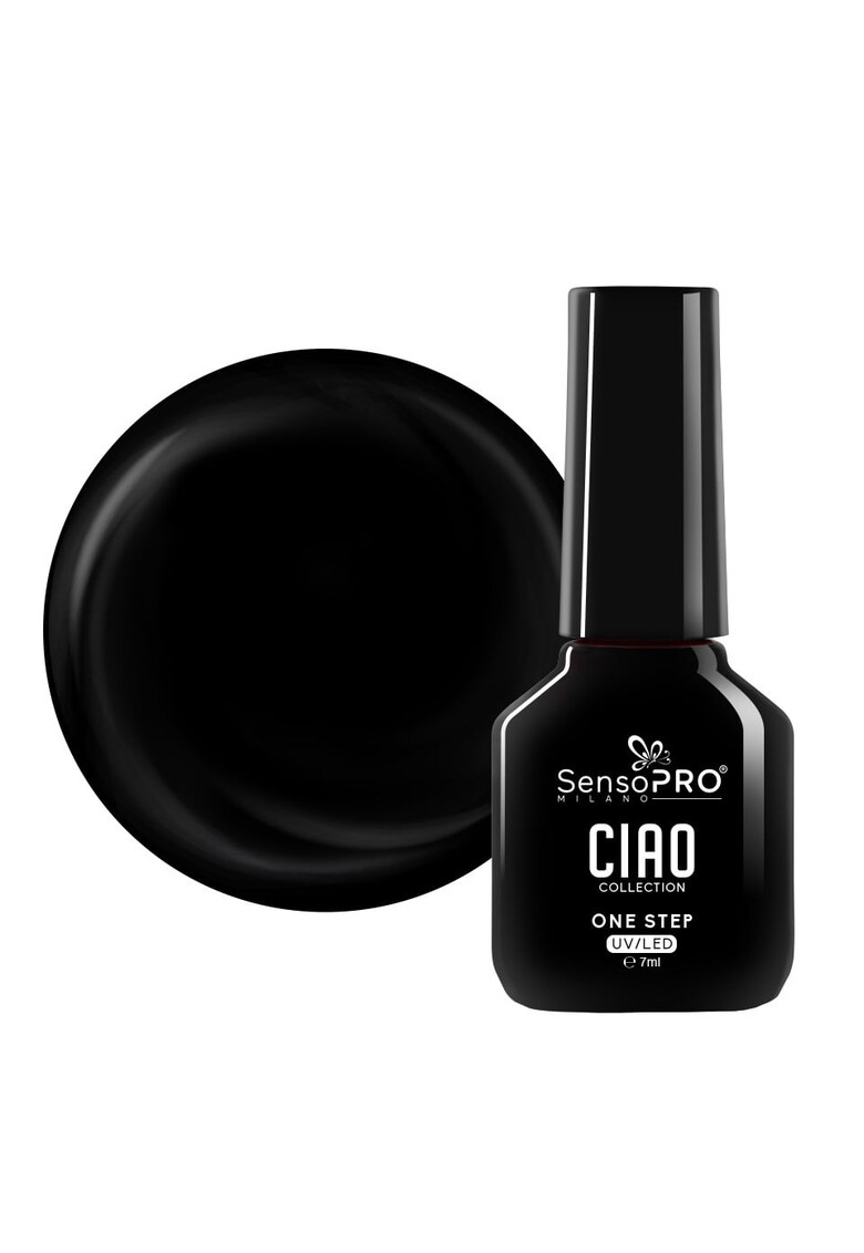 Oja Semipermanenta One Step CIAO Collection - Black Shine 7ml