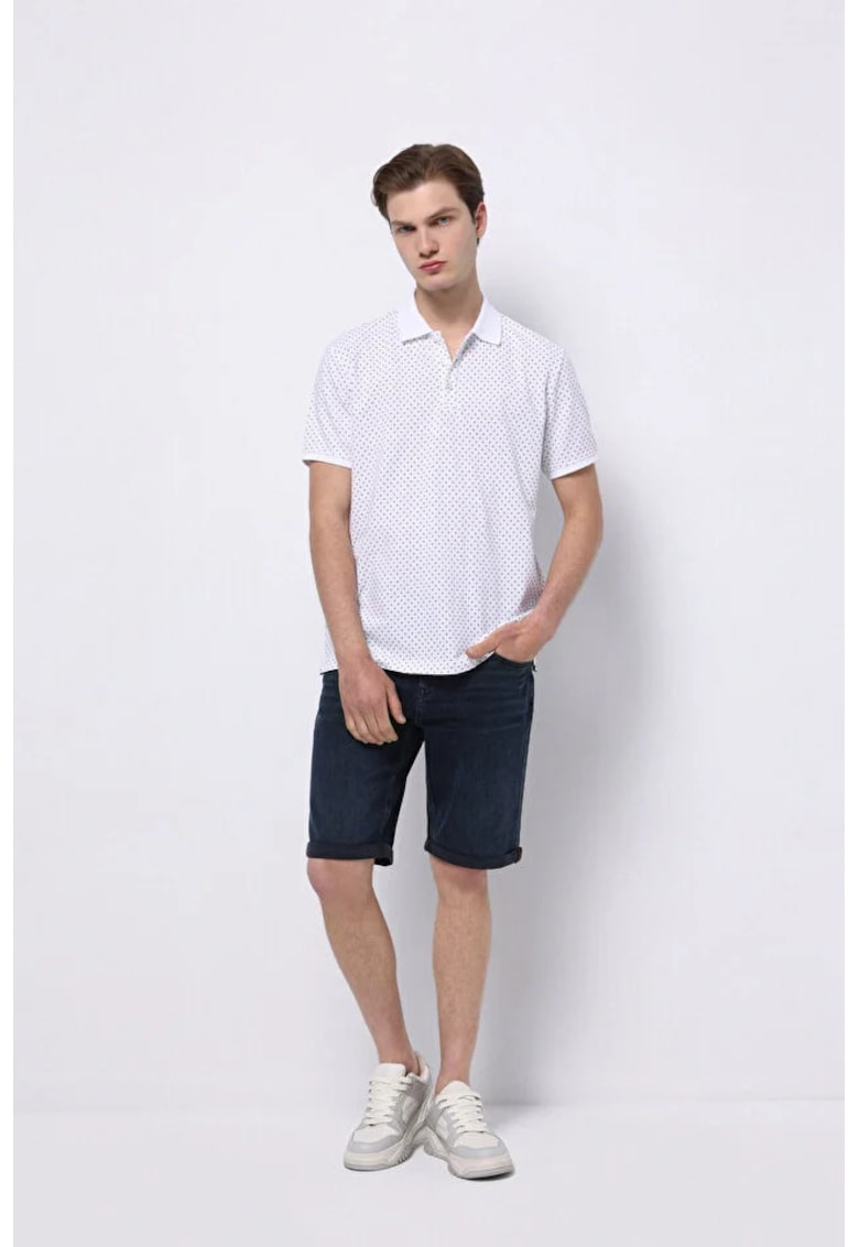 Pantaloni scurti din denim cu aspect decolorat